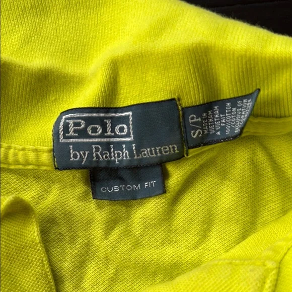 Polo by Ralph Lauren Men’s S Neon Yellow Classic Polo Shirt! - Picture 4 of 5